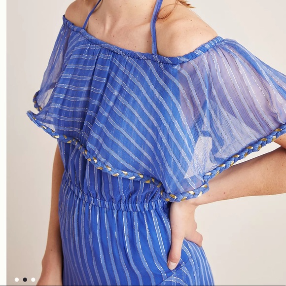 MISA Los Angeles 'Ambrosia' Dress in Blue Crepe M - Picture 3 of 8